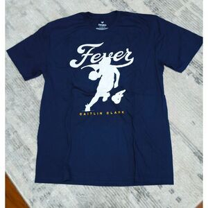 Caitlin Clark Fever T-Shirt Fanatics Navy Basketball Tee Adult Unisex Size L